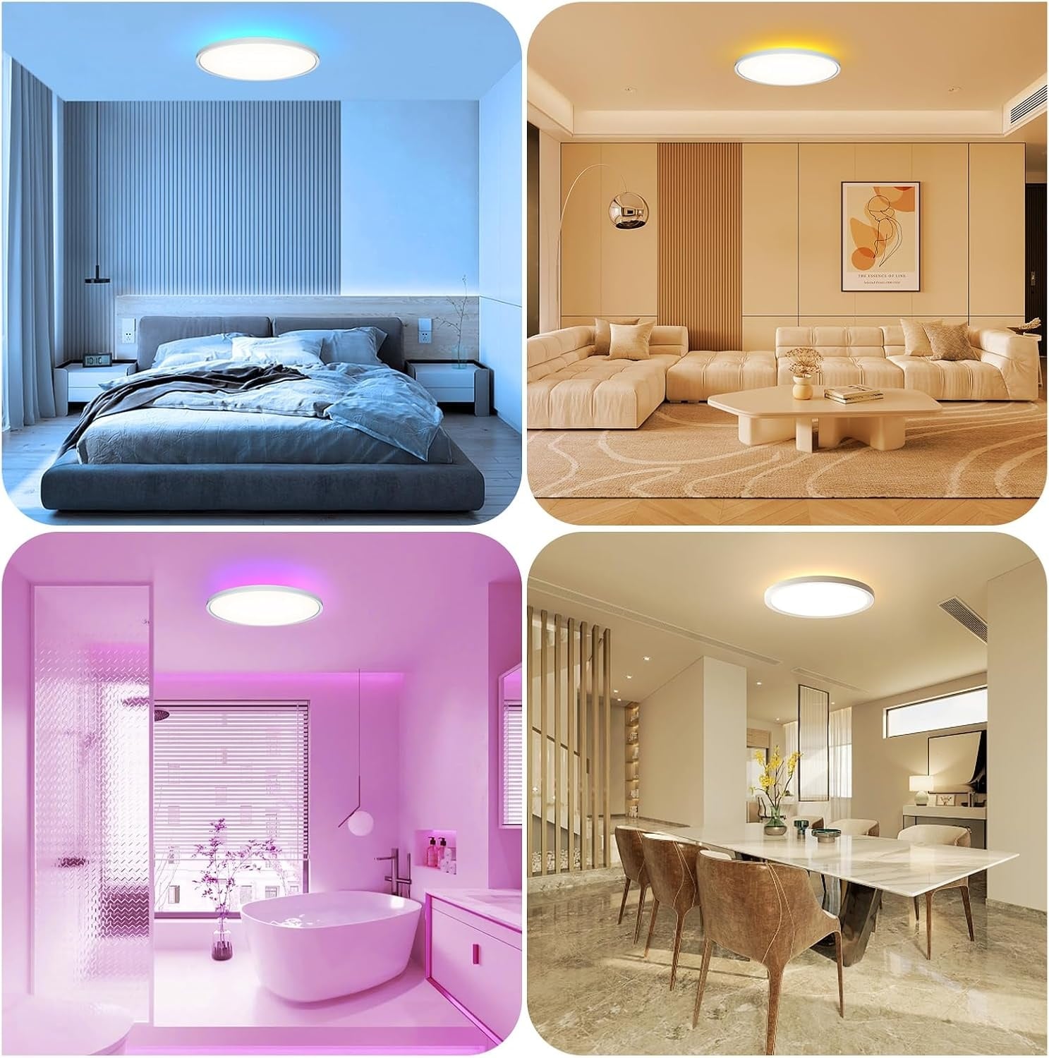 LED-Deckenleuchte 30cm Schwarz, Dimmbar & RGB - Jetzt bis zu 61% reduziert