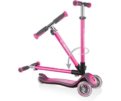 Kinderroller 3-Rad mit LED in Pink - mitwachsend - bis zu 55% günstiger