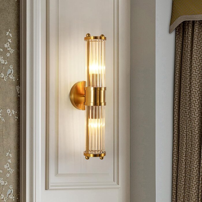 Designer Wandleuchte Industrie-Stil, Gold, 46 cm - bis zu 34% sparen