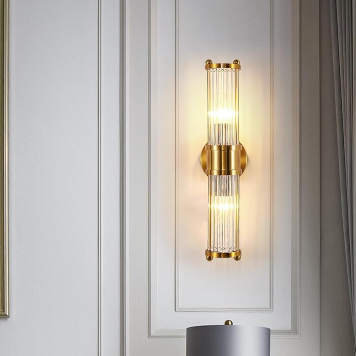 Designer Wandleuchte Industrie-Stil, Gold, 46 cm - bis zu 34% sparen
