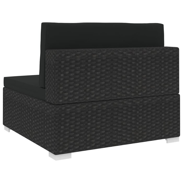 Vidaxl Modulares Gartensofa-Mittelsegment in Schwarz - Bis zu 60% Rabatt