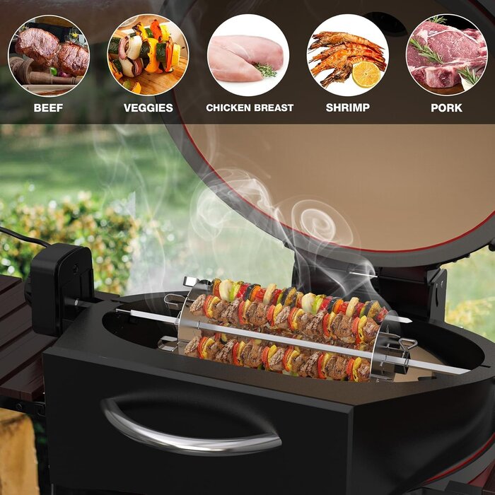 Universal Rotisserie-Spießset für Grill - Edelstahl - 6 Spieße - bis zu 33% Rabatt