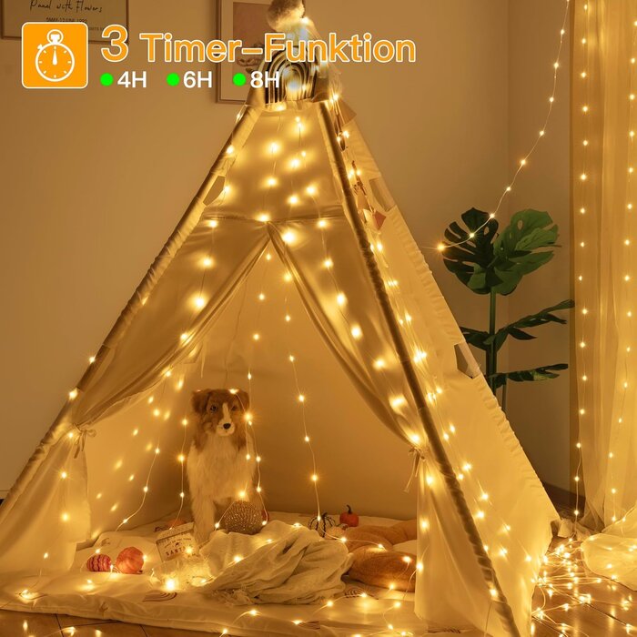 LED-Lichterkette 10m USB aufladbar, warmweiß - Outdoor-Beleuchtung bis zu 26% Rabatt