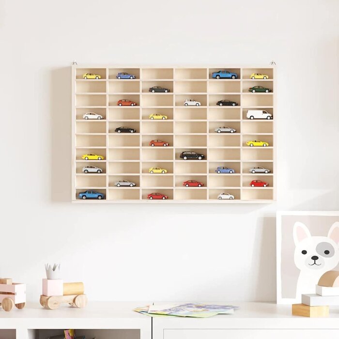 Vidaxl Sammlervitrine Holz, 60 Fächer, Wandregal - Jetzt bis zu 28% sparen