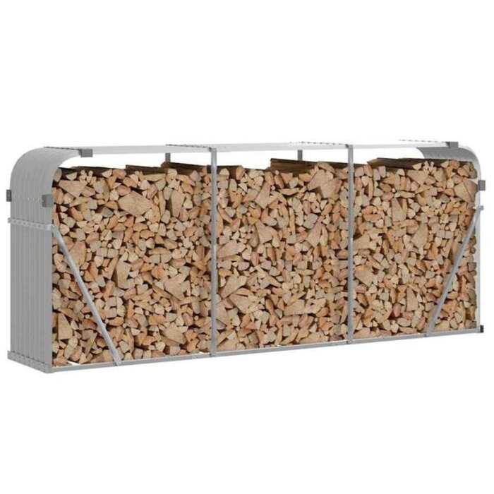 Vidaxl Kaminholzregal verzinkt 234x45x100 cm - jetzt bis zu 33% sparen