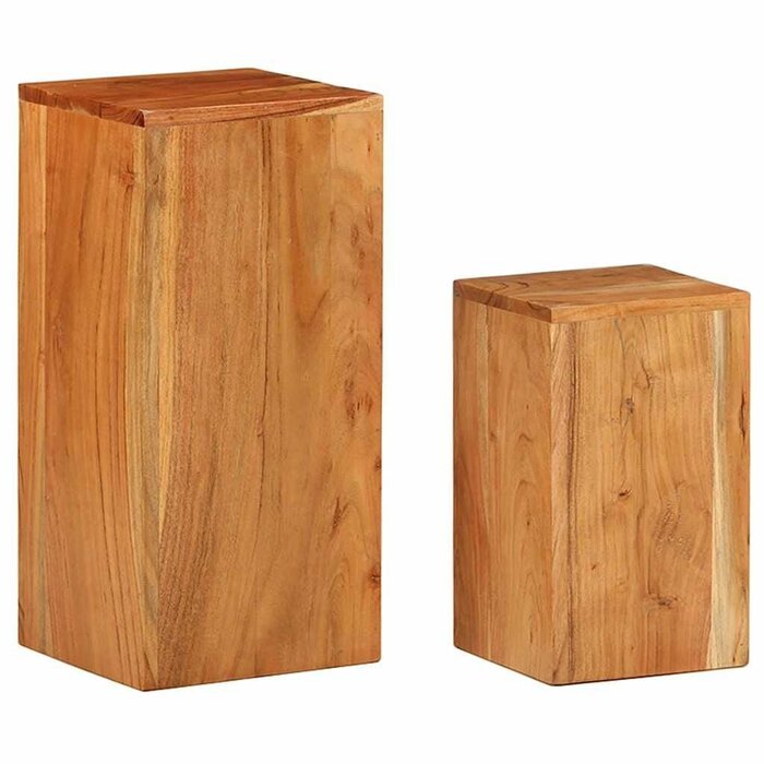 Vidaxl 2er-Set Pflanzenständer aus Akazienholz - Massivholz-Design - bis zu 34% sparen