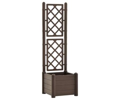 Vidaxl Pflanzkübel mit Rankgitter Mokka 43x43x142 cm - jetzt bis zu 49% sparen