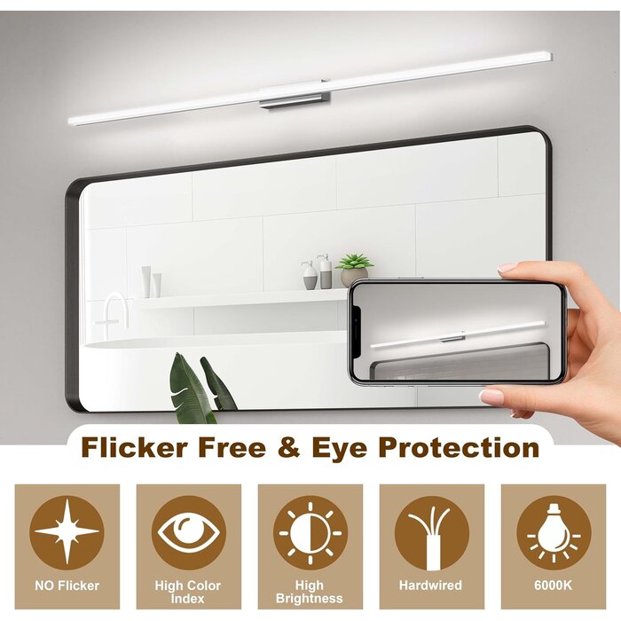 LED-Spiegellampe 150 cm - Kaltweiß, IP44 - Bis zu 34% sparen