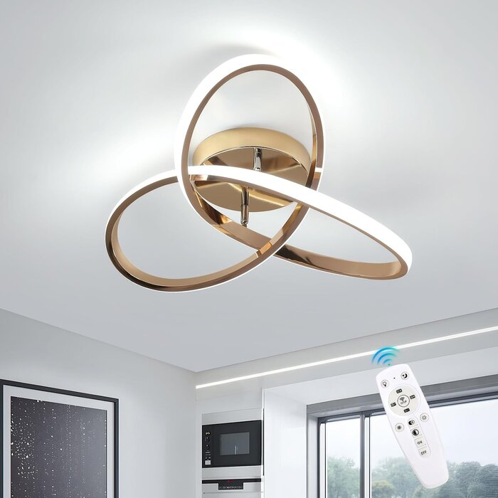LED Deckenleuchte Blumen-Design Gold dimmbar - Jetzt bis zu 34% sparen