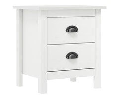 Vidaxl Nachttisch Hill aus Kiefernholz, weiß, 46x35x49,5 cm - bis zu 53% reduziert