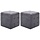 Hocker 2er-Set Kunst-Wildleder Grau 30x30cm - bis zu 34% Rabatt sparen