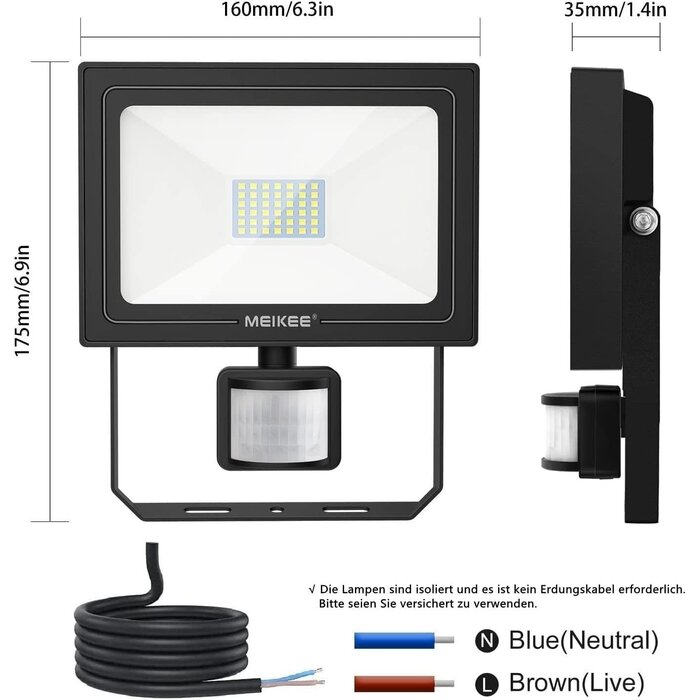 LED-Außenstrahler mit Bewegungsmelder 35W - bis zu 26% Rabatt