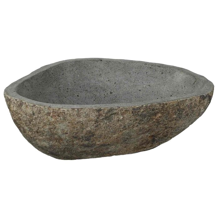 Vidaxl Luxuriöses Flussstein-Waschbecken, hellgrau, 52cm - bis zu 34% sparen