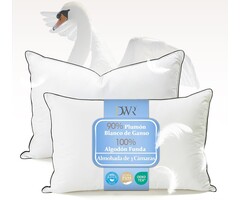 Luxus Gänsedaunen Kopfkissen-Set 50x75 cm, 2er Pack - bis zu 56% Rabatt