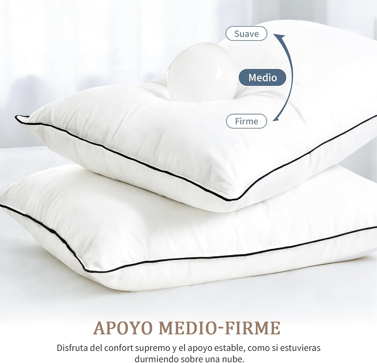 Luxus Gänsedaunen Kopfkissen-Set 50x75cm - 3-Kammer - bis zu 64% Rabatt