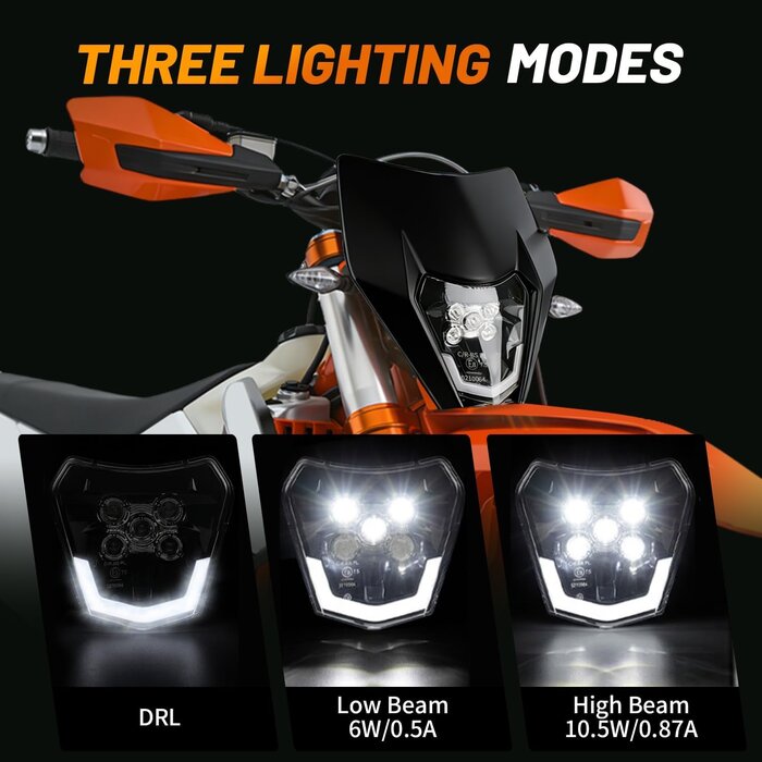 Universeller LED-Motorrad-Scheinwerfer - Sportliches Offroad-Design - bis zu 34%