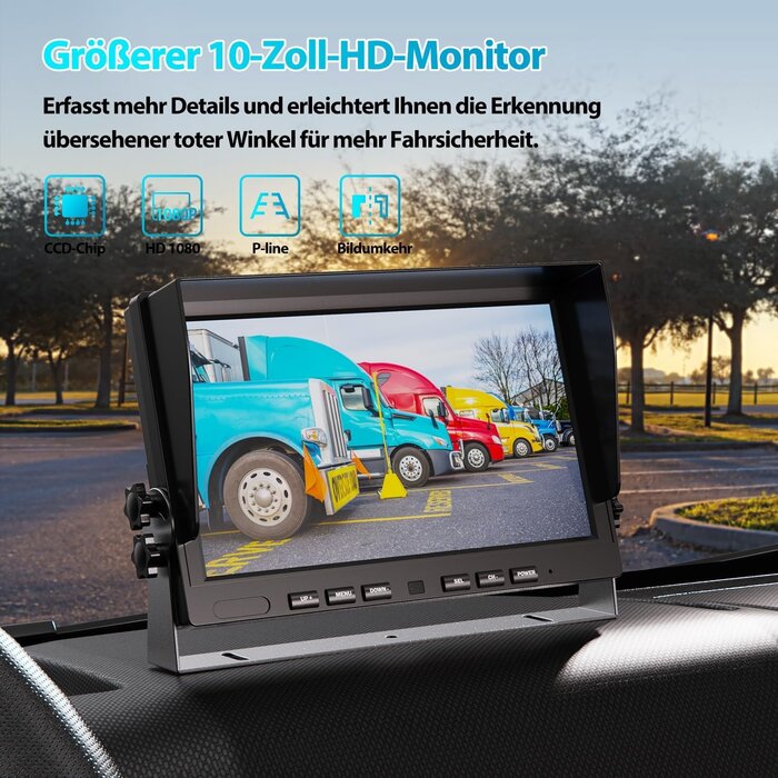 Rückfahrkamerasystem 10 Zoll HD für LKW & Wohnmobile - bis zu 35% Rabatt
