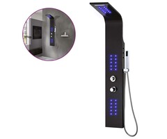 Vidaxl Luxus Duschpaneel mit LED in Schwarz - Wellness pur - bis zu 52% reduziert