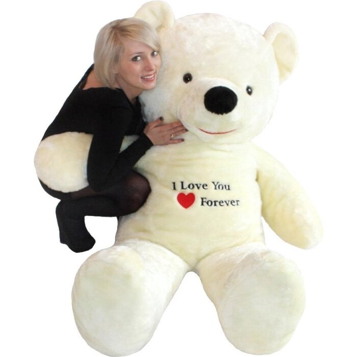 Viking Choice XXL Kuschelbär 170 cm Weiß mit I Love You Stickerei - jetzt bis zu 53% sparen