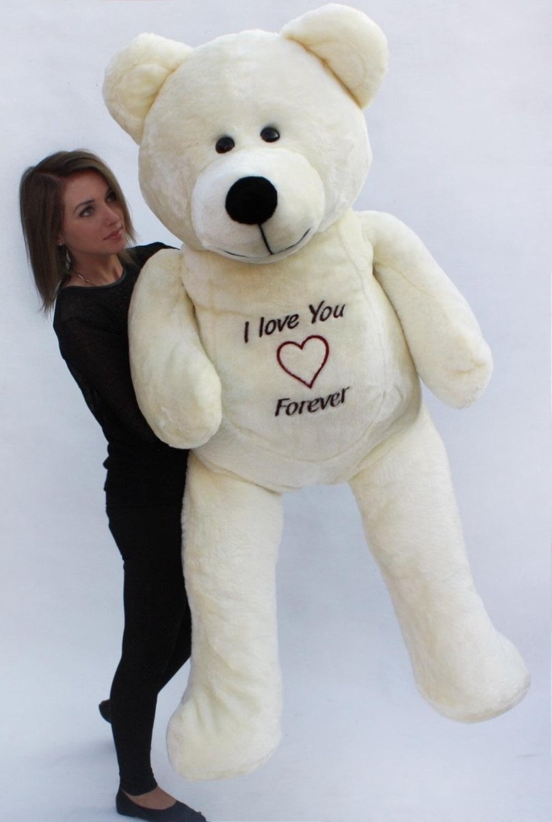 XXL Teddybär 180 cm Weiß - I Love You Forever - bis zu 54% Rabatt