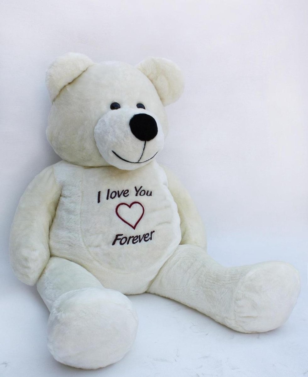 XXL Teddybär 180 cm Weiß - I Love You Forever - bis zu 54% Rabatt