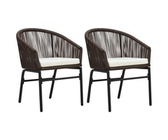 Vidaxl 2er-Set Gartenstühle aus PE-Rattan, braun - Outlet bis zu 59% Rabatt