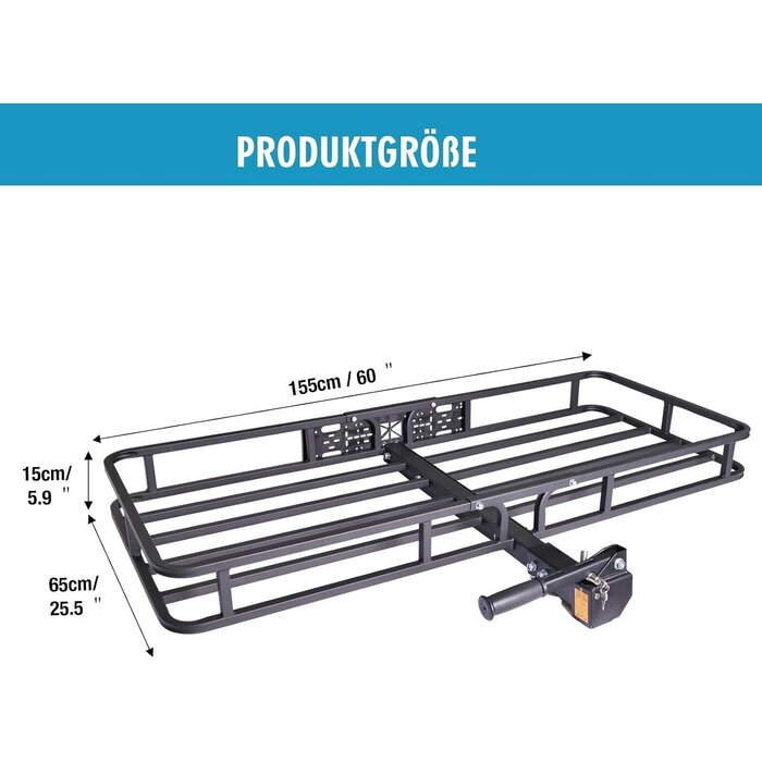 Heckträger für Anhängerkupplung 152x61cm - Metall, universell - bis zu 35% Rabatt