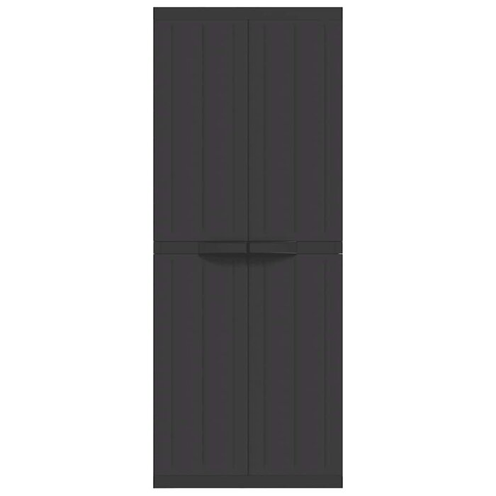 Vidaxl Gartenschrank 65x37x165 cm Schwarz - Ordnungshilfe mit bis zu 35% Rabatt