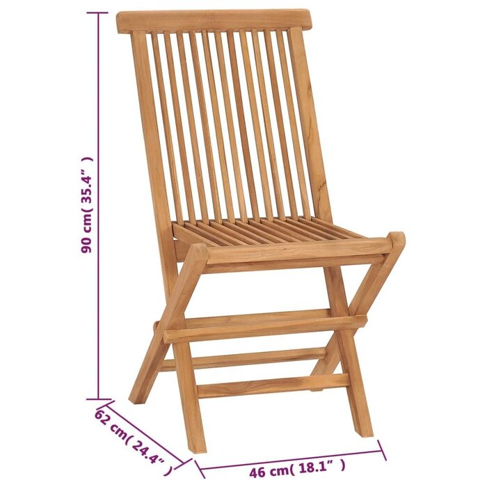 Vidaxl 4er-Set Klappbare Gartenstühle aus Teakholz - Hochwertig & bis zu 35% reduziert