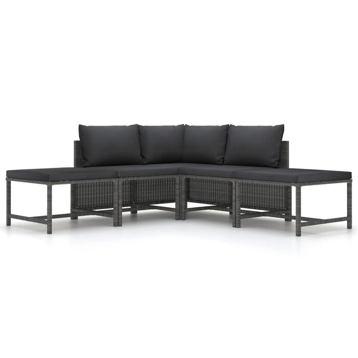 Vidaxl 5-tlg. Lounge-Set aus Poly-Rattan: Gemütlichkeit für Ihren Garten - bis zu 35%!