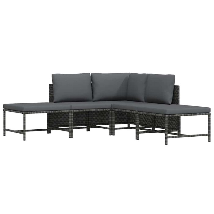 Vidaxl 5-tlg. Lounge-Set aus Poly-Rattan: Gemütlichkeit für Ihren Garten - bis zu 35%!