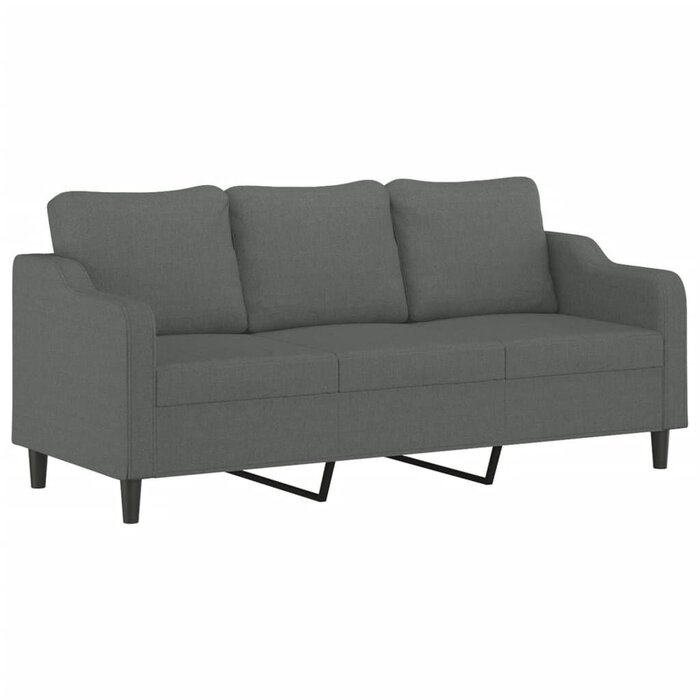 Vidaxl 3-Sitzer Sofa 180 cm Stoff Dunkelgrau - Stilvoll & bis zu 35% günstiger