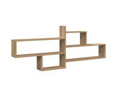 Vidaxl Wandregal Eiche-Optik 167,5 cm - Platzsparendes Design - bis zu 56% Rabatt
