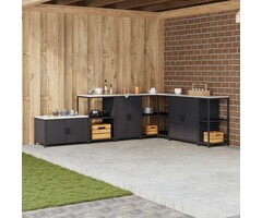 Vidaxl Küchenschrank HATTEM Schwarz, 60x50x92 cm - Jetzt bis zu 57% sparen