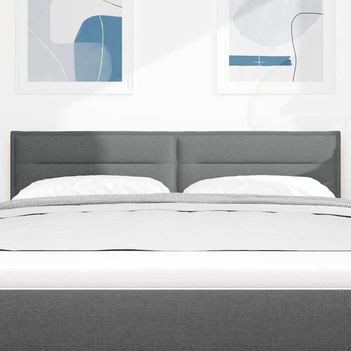 Vidaxl Bettkopfteil 144x88 cm Dunkelgrau - höhenverstellbar - bis zu 33% reduziert
