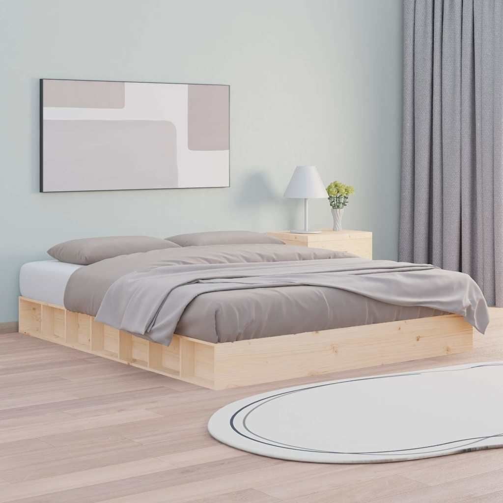 Vidaxl Massives Kiefernholz-Bett 180x200 cm - Jetzt bis zu 34% sparen