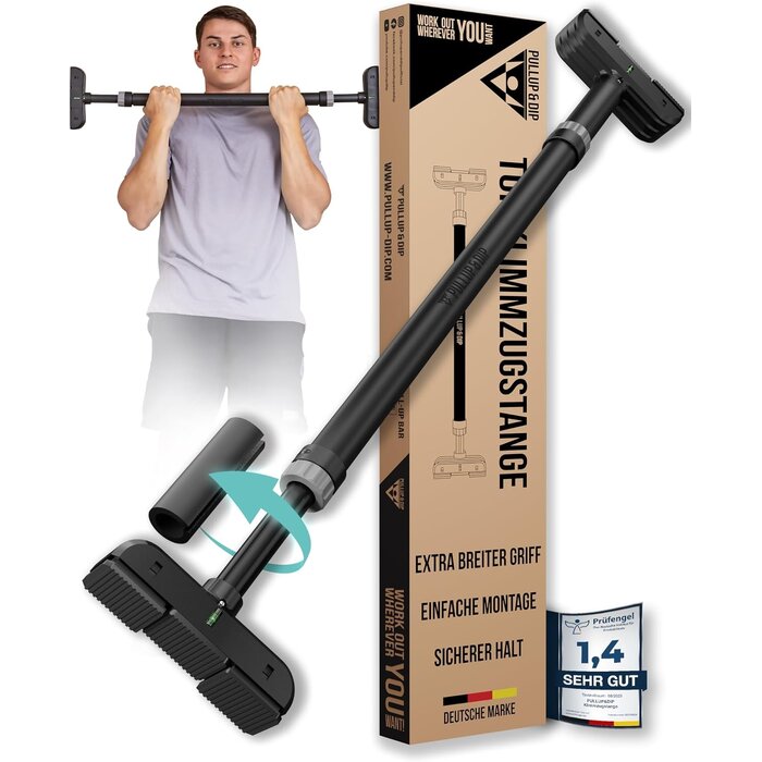 Profi Klimmzugstange für Türrahmen | 73-92 cm | Belastbar bis 200 kg | bis 33%
