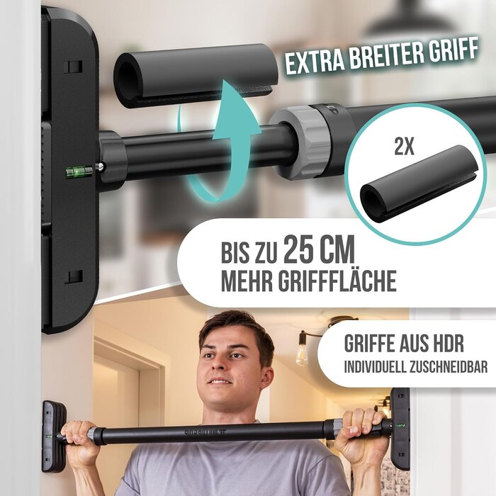 Profi Klimmzugstange für Türrahmen | 73-92 cm | Belastbar bis 200 kg | bis 33%