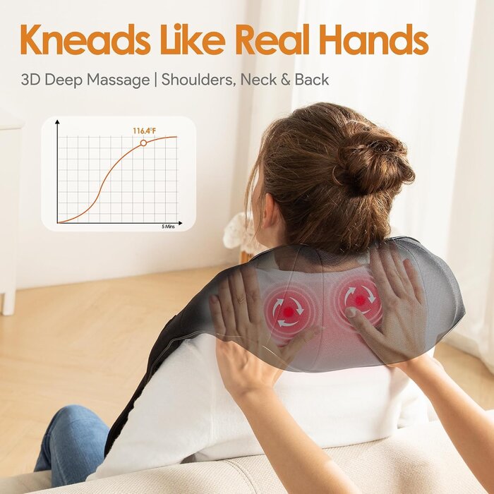 3D-Nackenmassagegerät mit Wärmefunktion - jetzt bis zu 32% günstiger