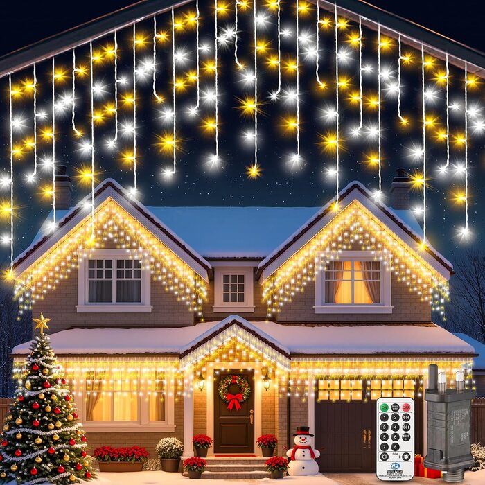 Eiszapfen-Lichterkette 15m, 420 LEDs, warmweiß - Outlet bis zu 55% reduziert