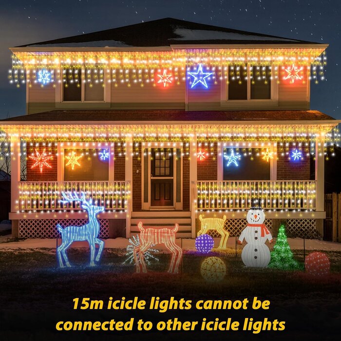 Eiszapfen-Lichterkette 15m, 420 LEDs, warmweiß - Outlet bis zu 55% reduziert