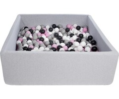 Viking Choice Bällebad 120x120 cm mit 600 Bällen - Weiß, Rosa, Grau, Schwarz - bis zu 56% Rabatt