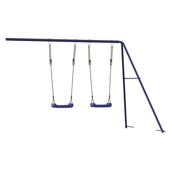Vidaxl Spielplatz-Set mit Rutsche & 2 Schaukeln - Blau, bis zu 80% reduziert