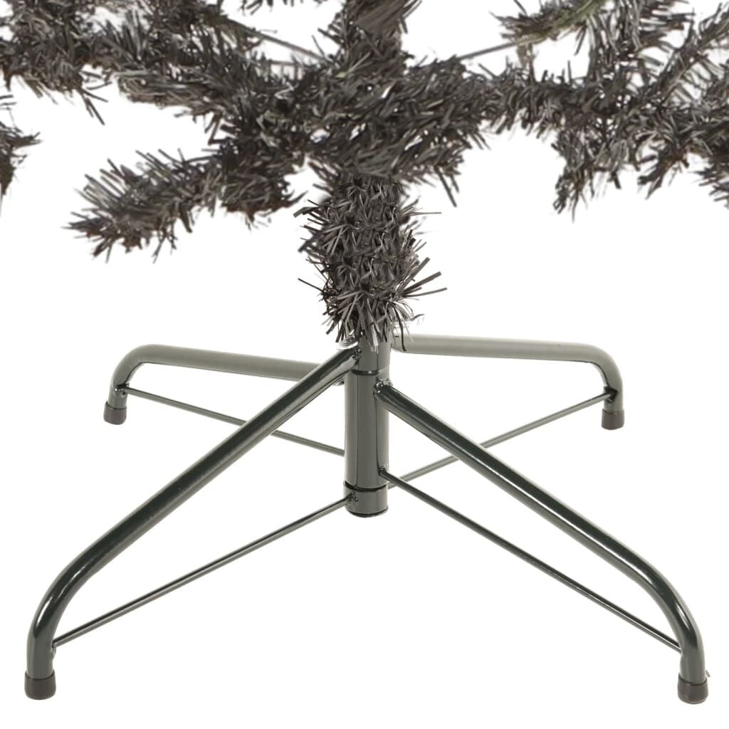 Vidaxl Schmaler Weihnachtsbaum 240 cm Schwarz - PVC - bis zu 31 % sparen
