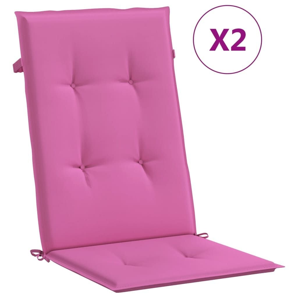 Vidaxl Hochlehner-Auflagen 2er-Set 120x50x3 cm Rosa - bis zu 42% Rabatt