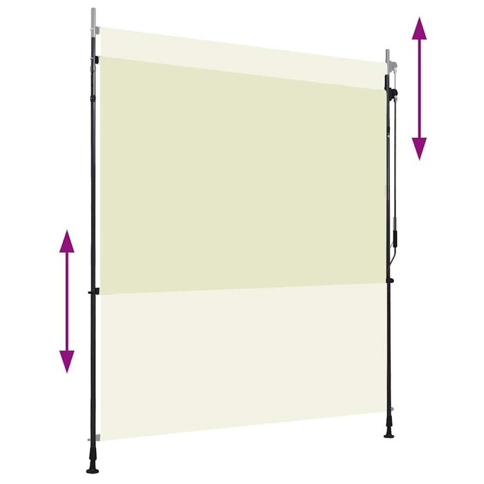 Vidaxl Vertikales Außenrollo 200x270 cm in Creme - jetzt bis zu 34% günstiger