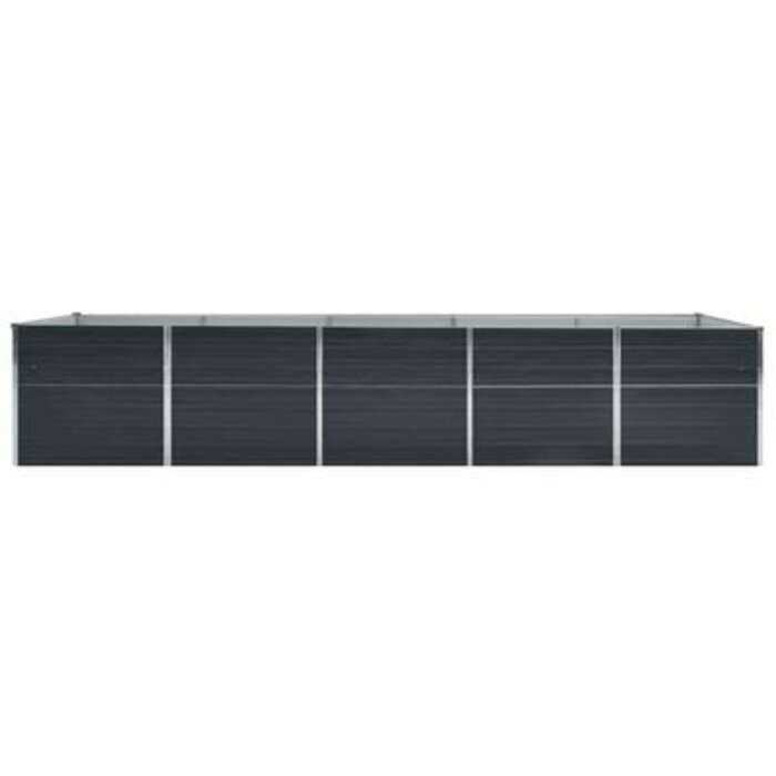 Vidaxl Großes Hochbeet 400x80x45cm Anthrazit - Verzinkter Stahl - bis zu 34% Rabatt