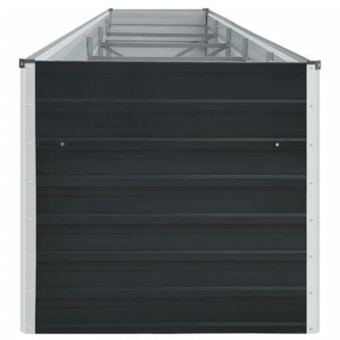 Vidaxl Großes Hochbeet 400x80x45cm Anthrazit - Verzinkter Stahl - bis zu 34% Rabatt