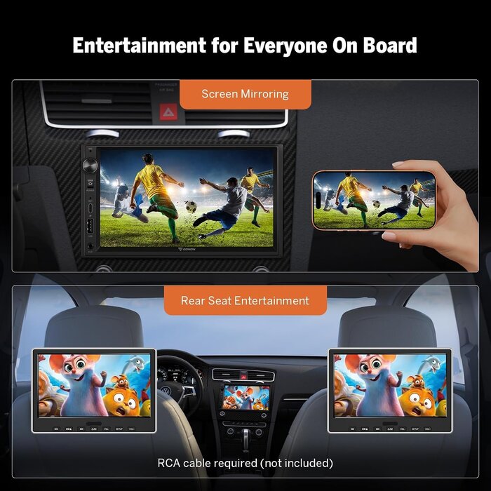 2-DIN Autoradio 7 Zoll QLED - Apple CarPlay & Android Auto - bis zu 35% Rabatt