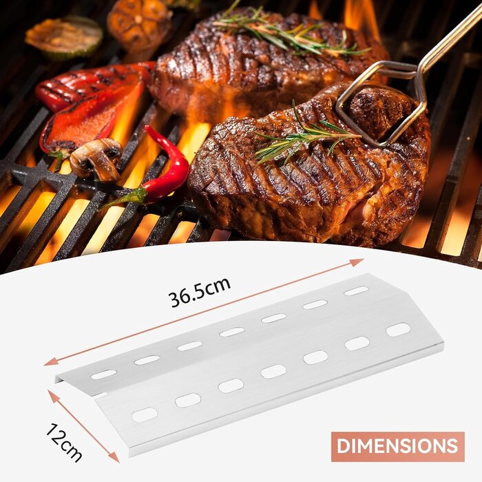 Edelstahl Flammenabdeckungen für Gasgrill 4er-Set - bis zu 26% Rabatt